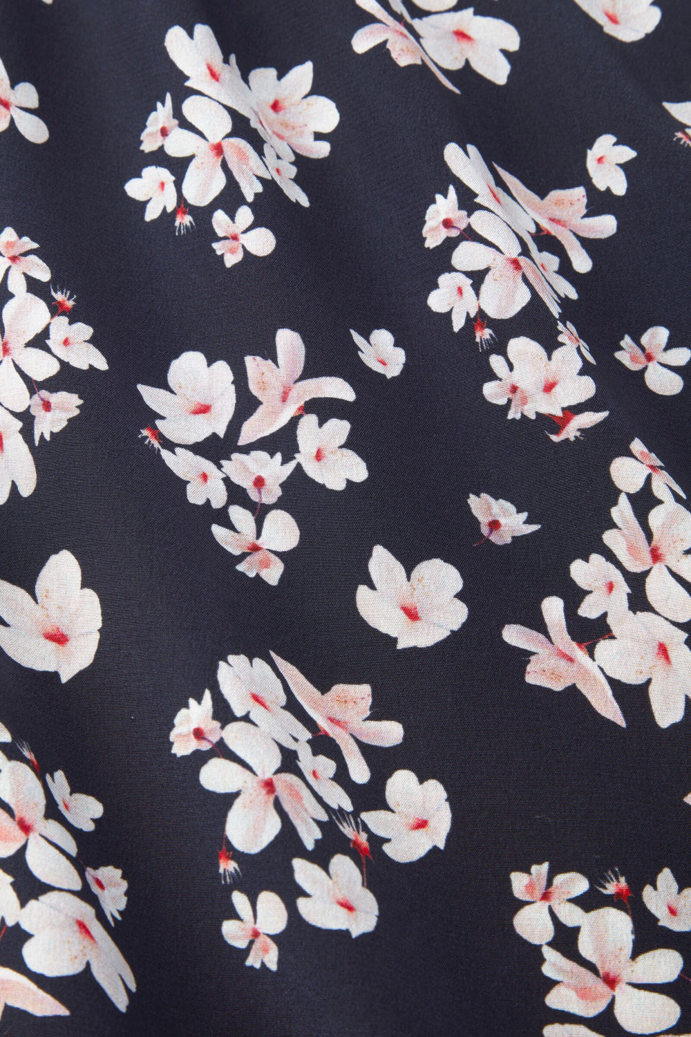 Load image into Gallery viewer, Elyse Silk Tea Dress Navy Plum Blossom x Marieluise Bantel