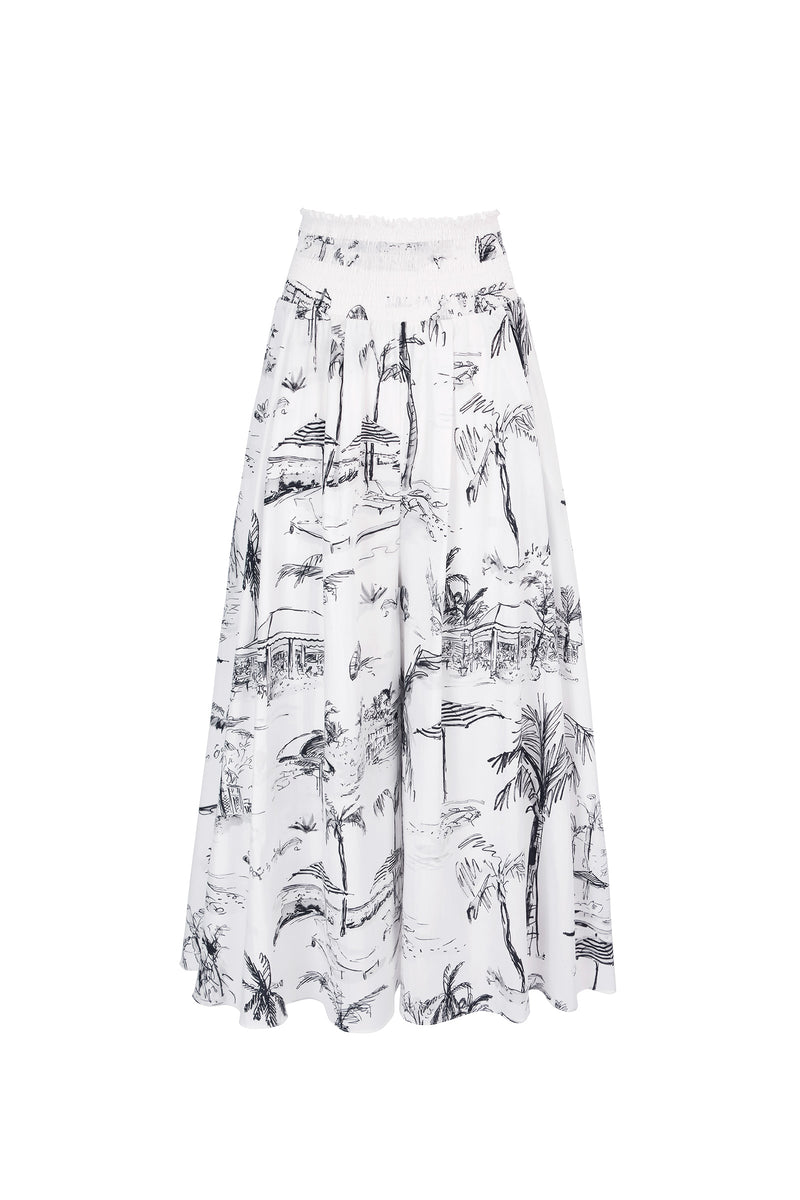 Load image into Gallery viewer, Bahamas Print Cotton Skirt ARCHIVE SALE