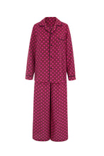 Load image into Gallery viewer, Esme Soft Silk Suit Magenta Polka Dots