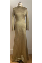 Load image into Gallery viewer, Evangeline Dark Gold Jersey Gown ARCHIVE SALE