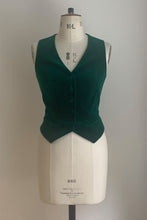 Load image into Gallery viewer, Tuxedo Waistcoat Green Velvet ARCHIVE SALE