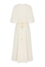 Load image into Gallery viewer, Florence Cape Dress Silk Crepe Vanilla