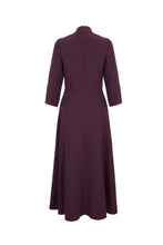 Load image into Gallery viewer, Suzannah London purple Fontaine occasion dress with long sleeves