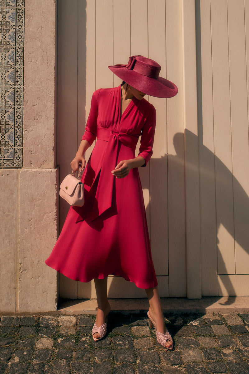 Load image into Gallery viewer, Fontaine Silk Crepe Raspberry