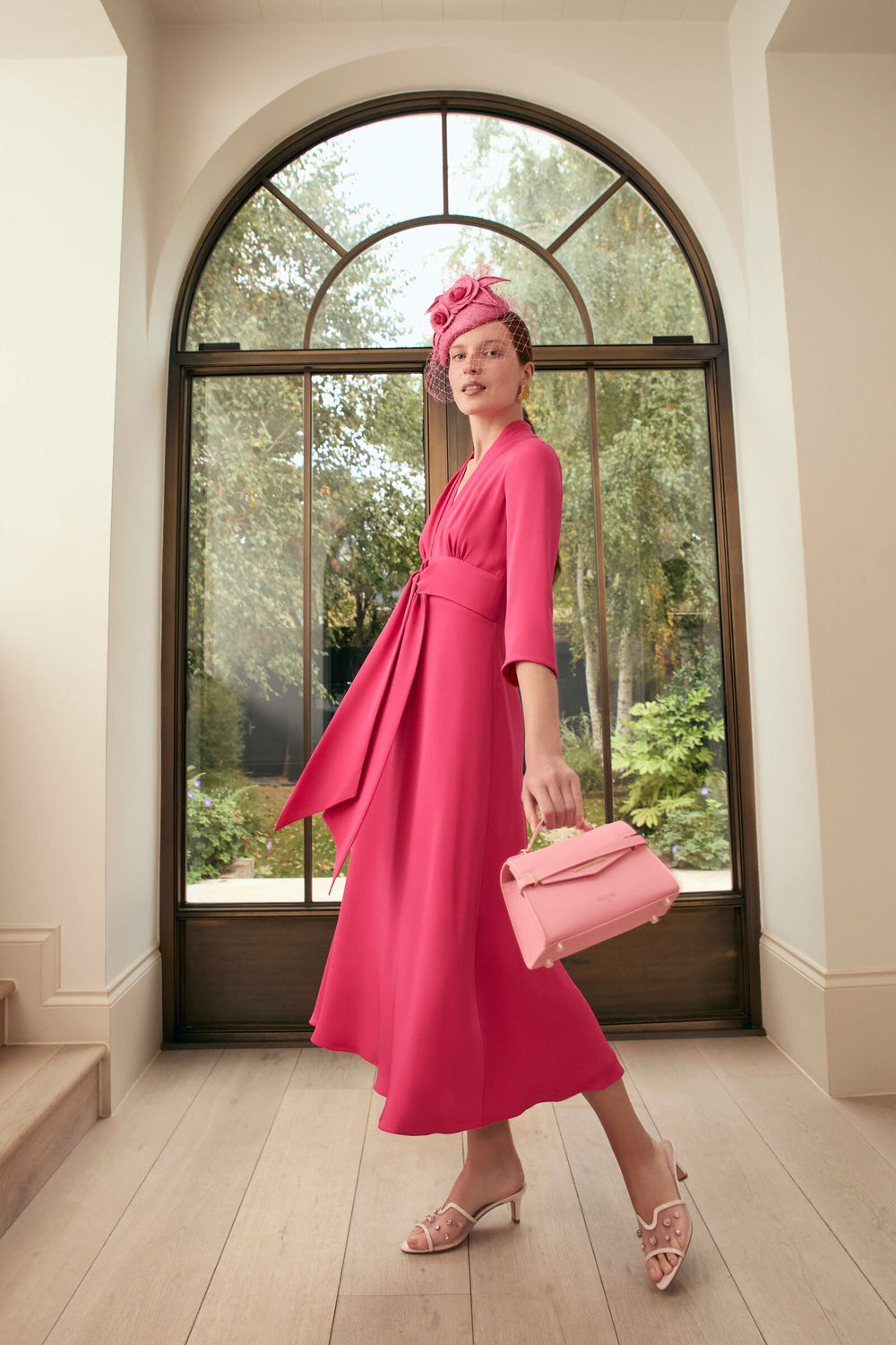 Load image into Gallery viewer, Fontaine Silk Crepe Raspberry