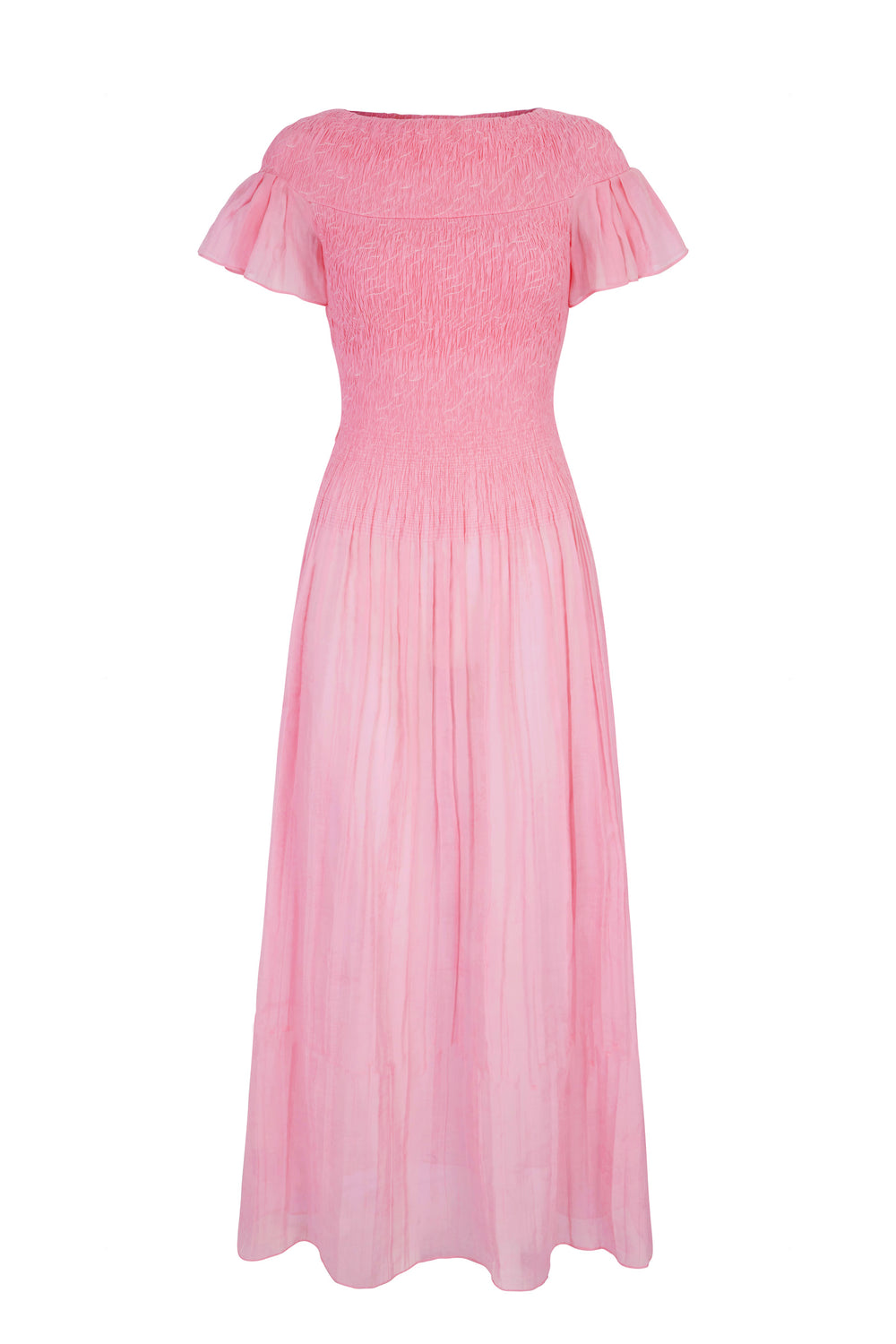 Load image into Gallery viewer, Formentera Plissé Dress Raspberry