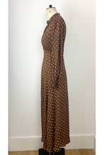 Load image into Gallery viewer, Grandad Tea Dress brown pooka dots - ARCHIVE SALE