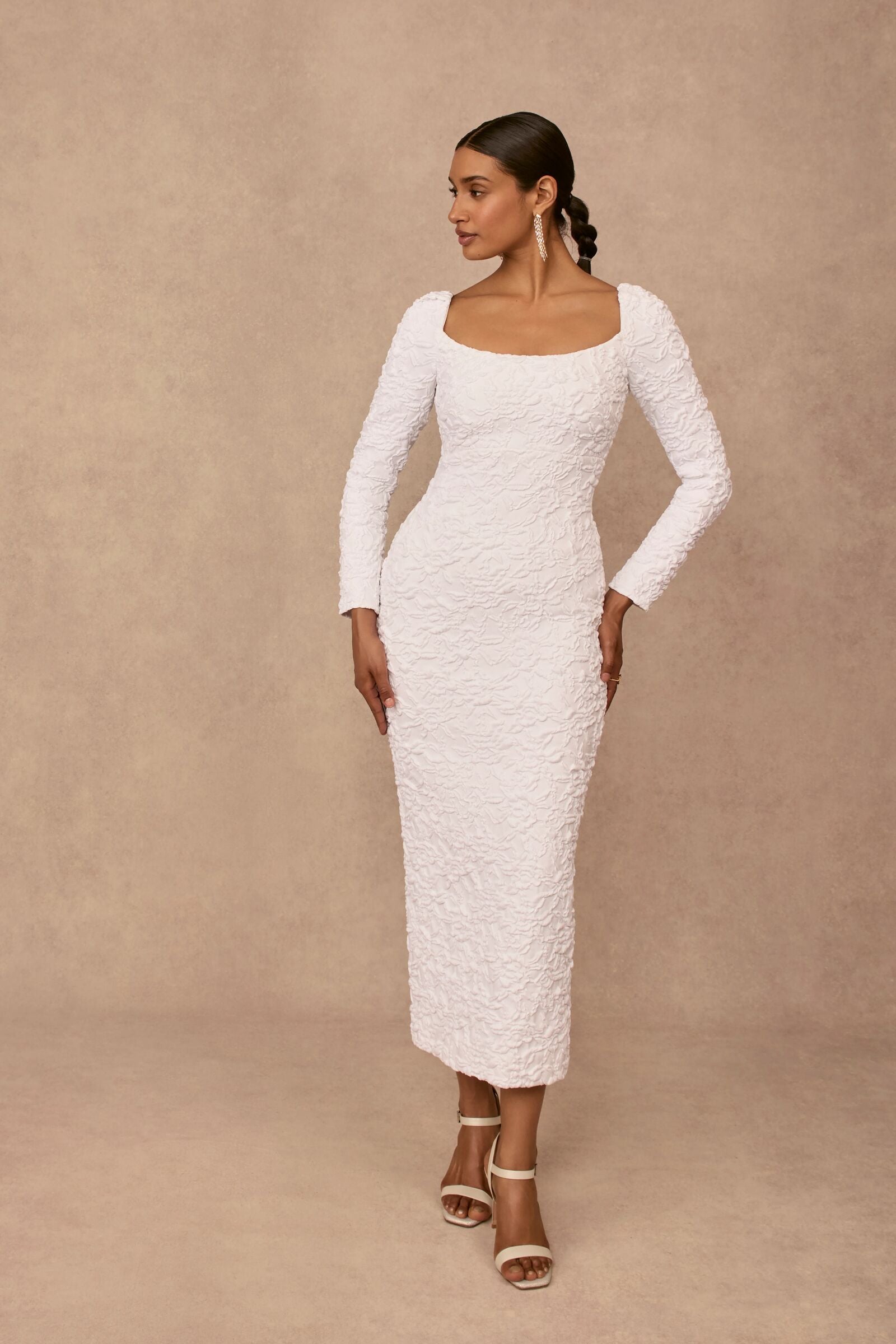 Furano Dress White Cloqué