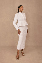 Load image into Gallery viewer, Furano Peplum jacket White Cloqué