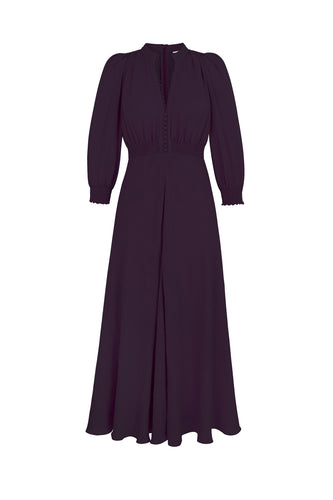 Gabriella Dress Blackcurrant Floral Cloqué