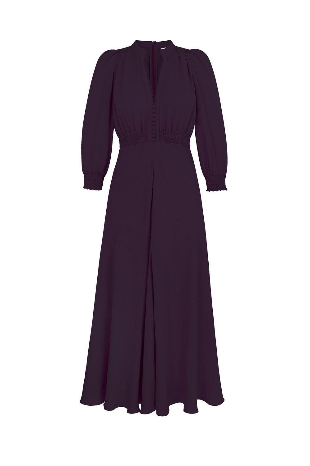 Load image into Gallery viewer, Gabriella Dress Blackcurrant Floral Cloqué