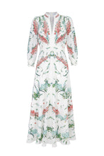 Load image into Gallery viewer, Gabriella Tea Dress Larkspur White