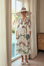 Load image into Gallery viewer, Gabriella Tea Dress Larkspur White