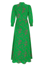 Load image into Gallery viewer, Gabriella Silk Tea Dress Oriental Floral Green