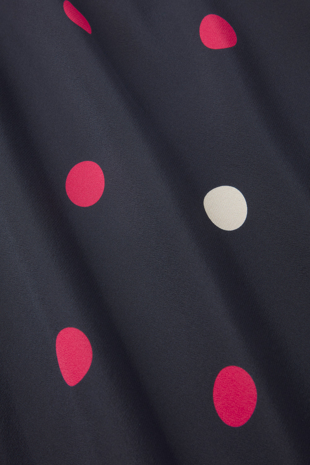 Load image into Gallery viewer, Gabriella Silk Tea Dress Navy Polka Dots