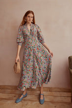 Load image into Gallery viewer, Gabriella Floral Print Silk Tea Dress  x Joe Horner