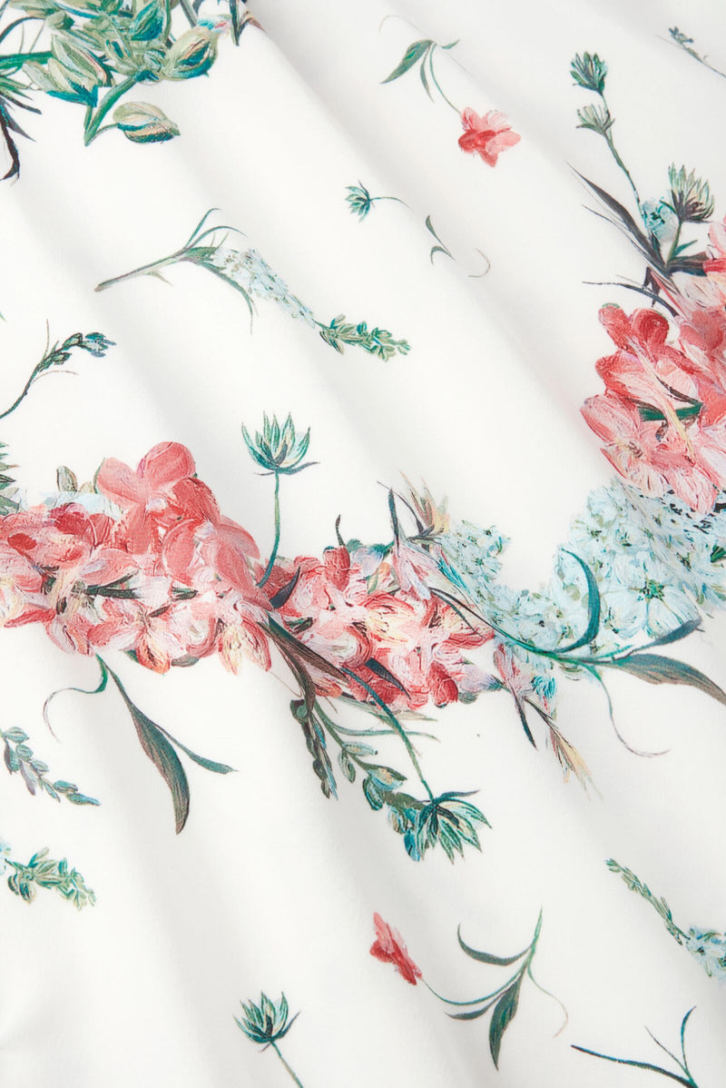 Load image into Gallery viewer, Gabriella Silk Tea Dress Larkspur White