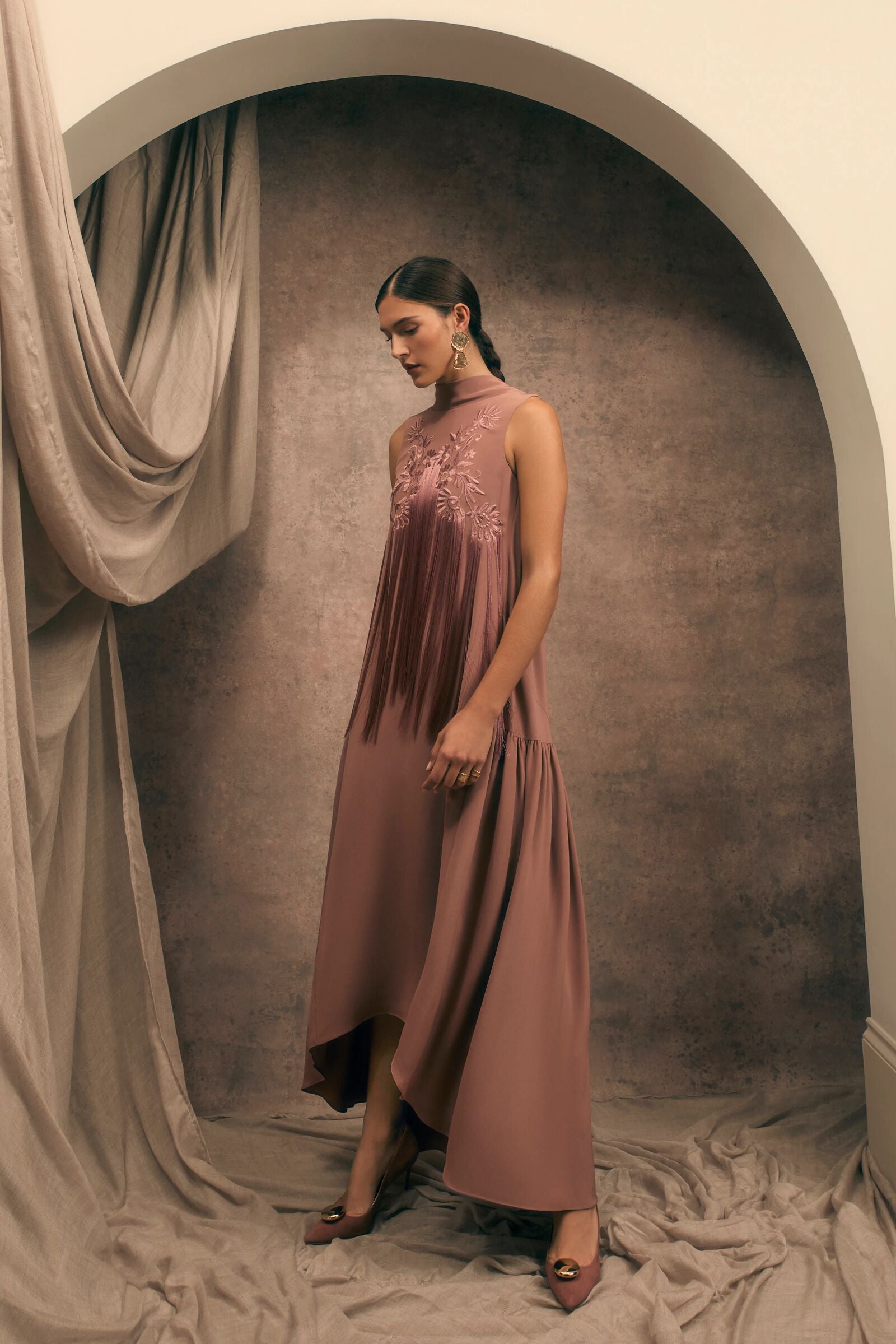 Decades Embroidered Gown