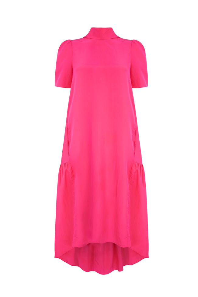 The Garland Dress Hot Pink