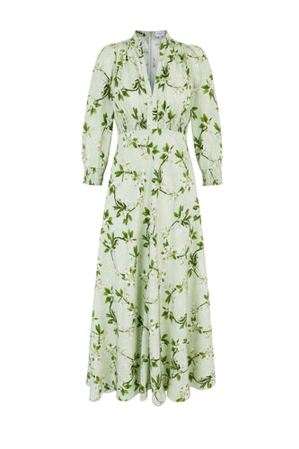 Gracie Grandad Silk Tea Dress Blossom Wreath x Marieluise Bantel
