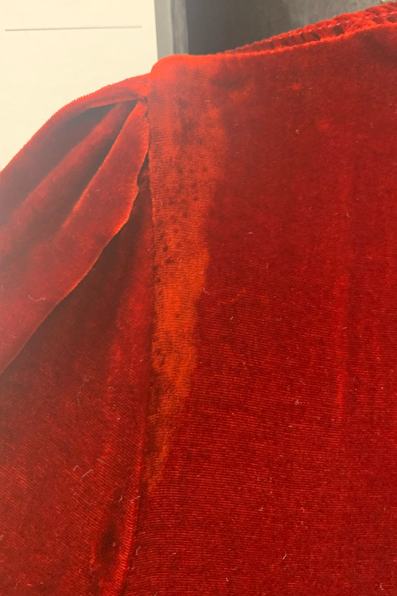 Load image into Gallery viewer, Velvet Grandad Dress Ruby - SAMPLE SALE
