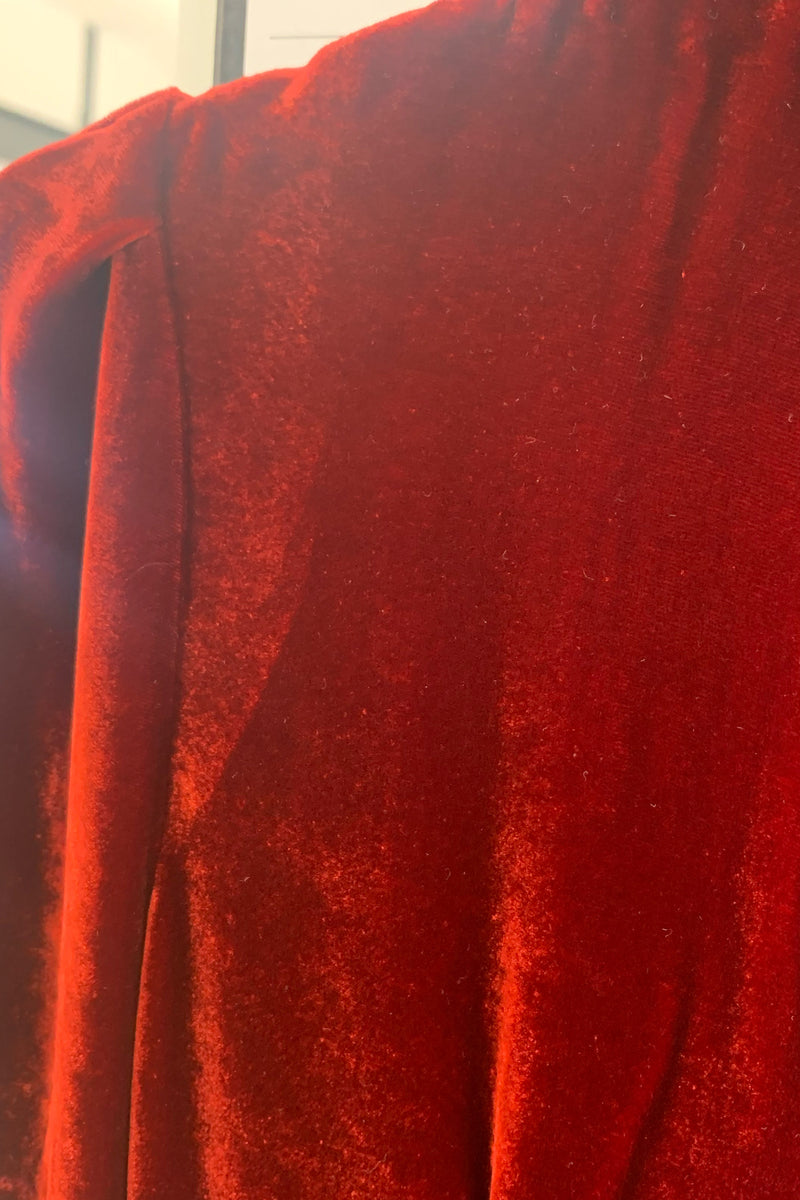 Load image into Gallery viewer, Velvet Grandad Dress Ruby - SAMPLE SALE