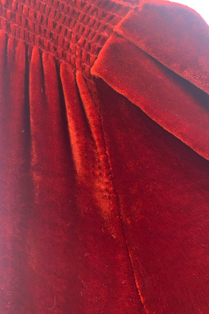 Load image into Gallery viewer, Velvet Grandad Dress Ruby - SAMPLE SALE