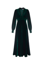 Load image into Gallery viewer, Velvet Grandad Dress Forest Green 2024 - ARCHIVE SALE