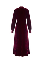 Load image into Gallery viewer, Velvet Grandad Dress Garnet