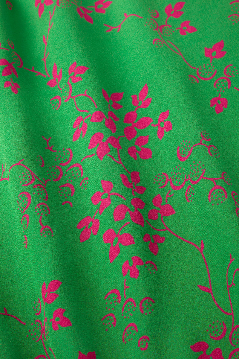 Load image into Gallery viewer, Gabriella Silk Tea Dress Oriental Floral Green