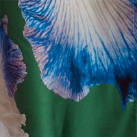 Trixie Floor Length Silk Shirt Dress Green Iris x Rachel Levy