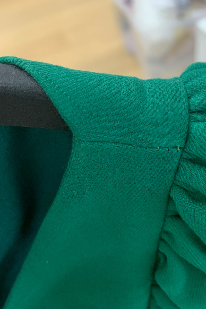 Load image into Gallery viewer, Green Cotton Blend Dress - ARCHIVE SALE