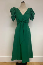 Load image into Gallery viewer, Green Cotton Blend Dress - ARCHIVE SALE