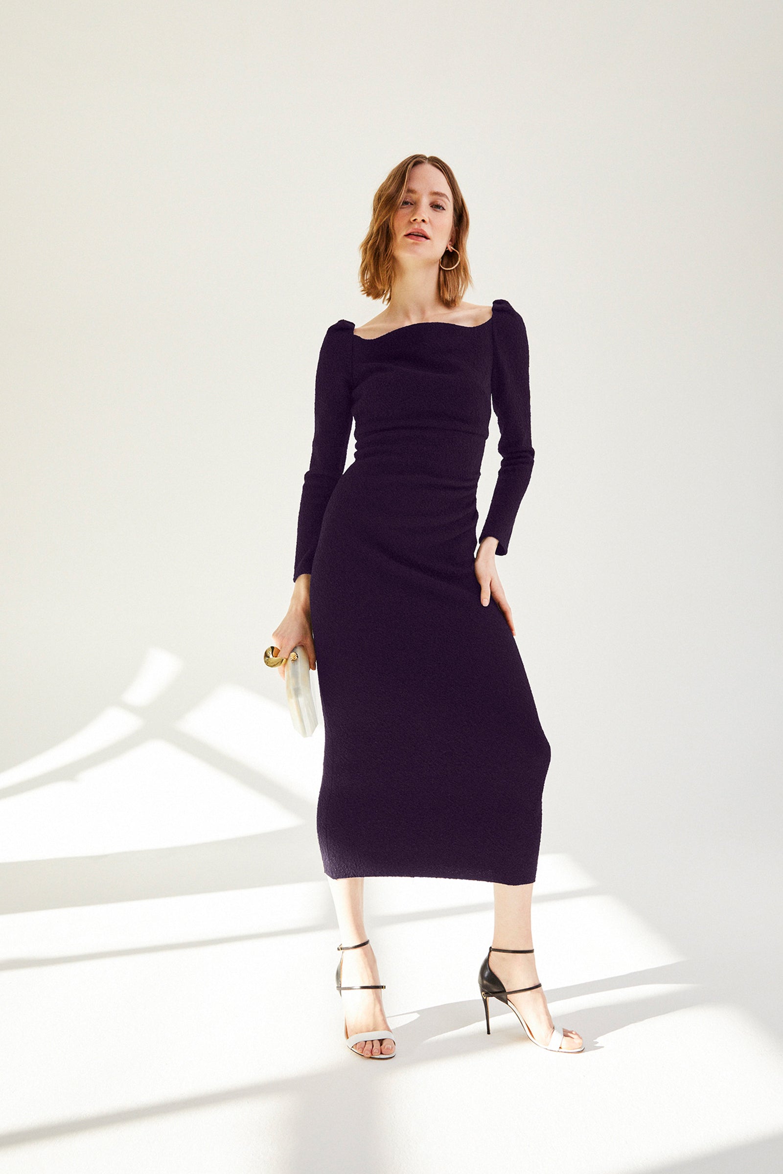 Halley Dress | Blackcurrant Stretch Crepe