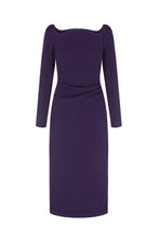 Load image into Gallery viewer, Halley Dress Stretch Crepe Blackcurrant