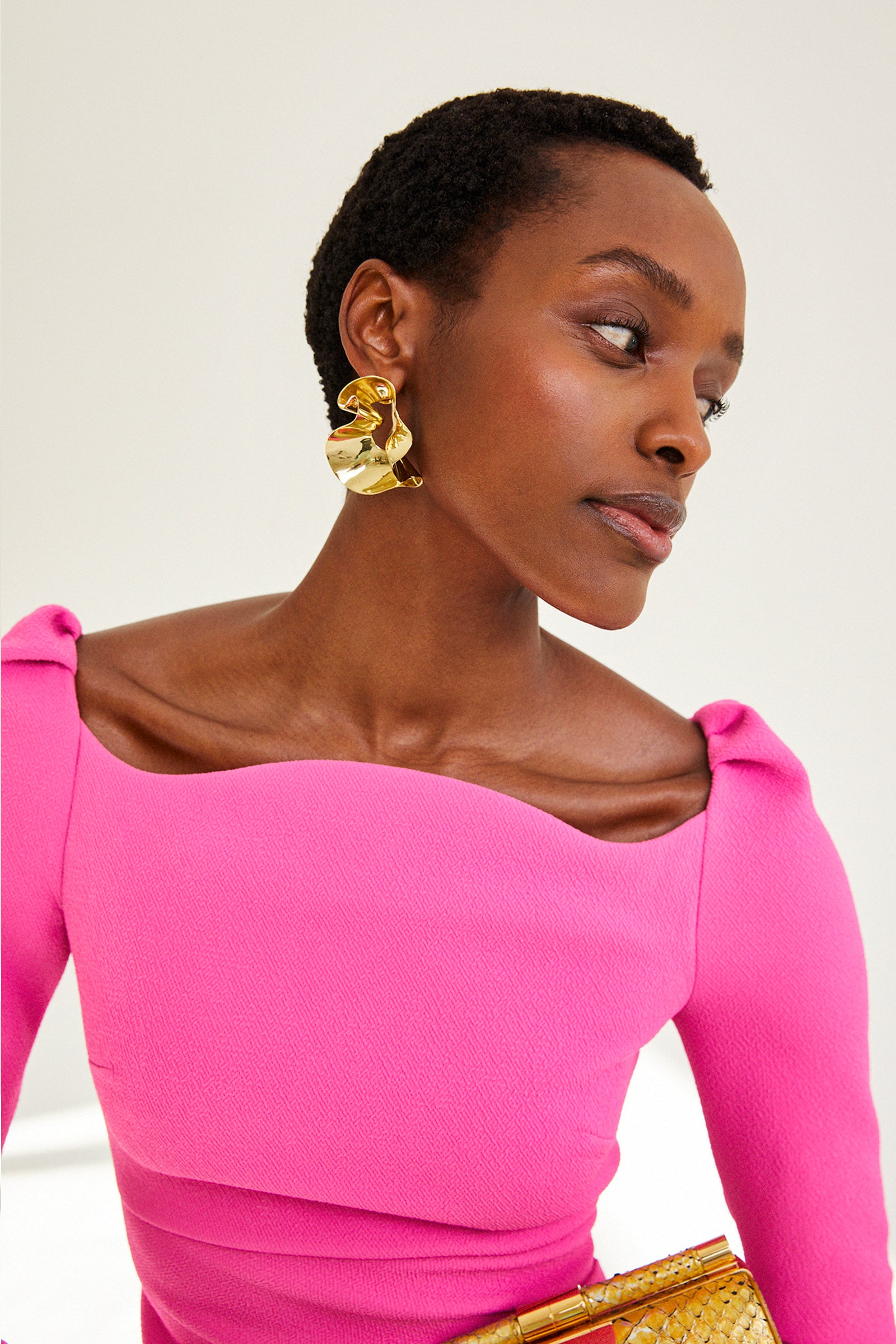 Halley Dress | Hot Pink Stretch Crepe | Suzannah London