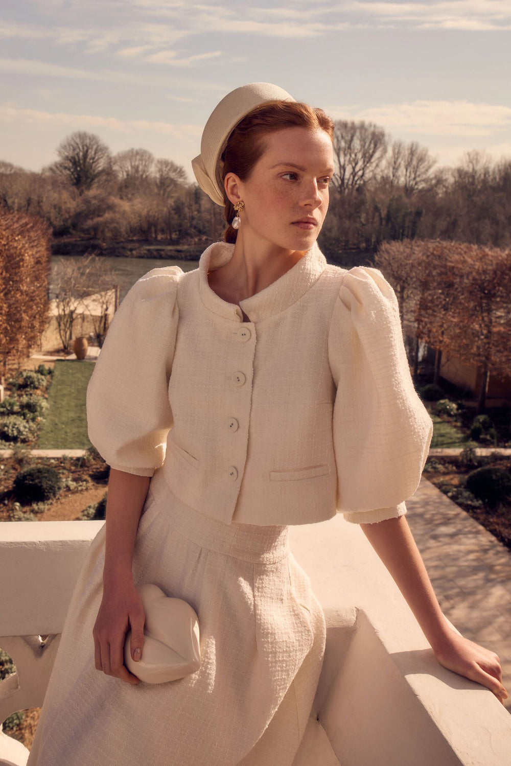 Load image into Gallery viewer, Harrogate Jacket  Ribbon Tweed Cream