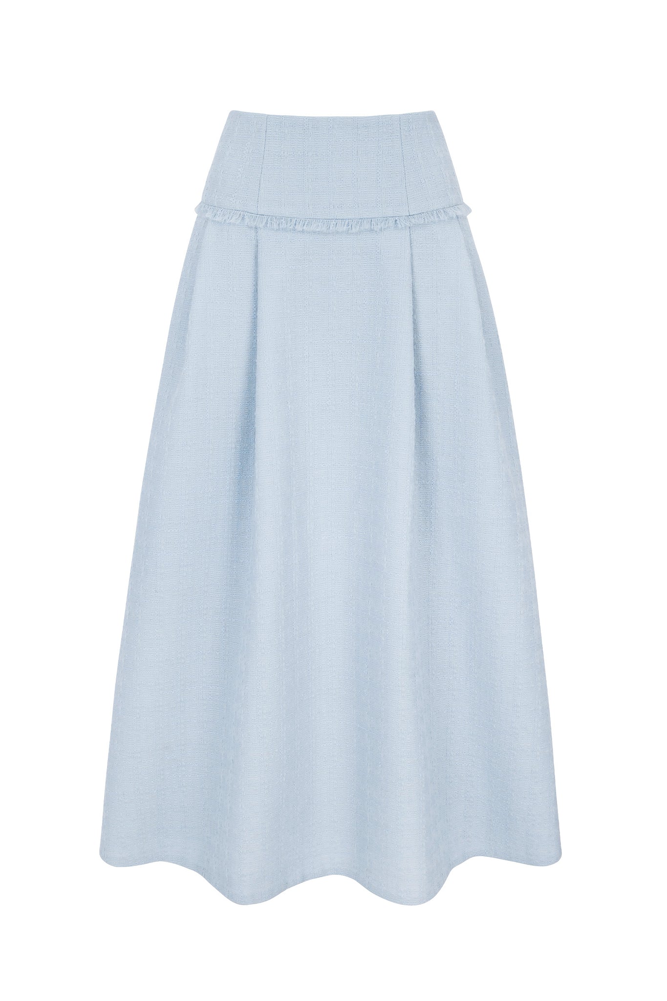 The Harrogate Set Ribbon Tweed Dusty Blue | Suzannah London