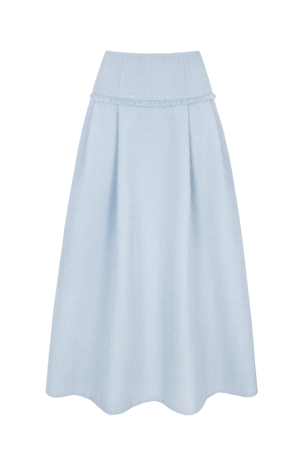 Load image into Gallery viewer, Harrogate Skirt Ribbon Tweed Dusty Blue