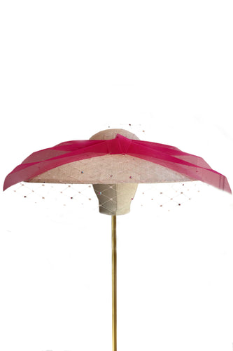 Heat Wave Nude Wide Brim Picture Hat  x Awon Golding