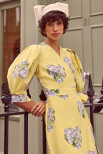 Load image into Gallery viewer, Hebe Wrap Dress Hydrangea Heart Print - ARCHIVE SALE