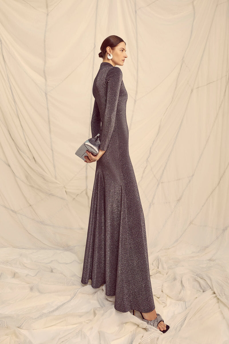 Load image into Gallery viewer, Hemera Gown Metallic Jersey - ARCHIVE SALE