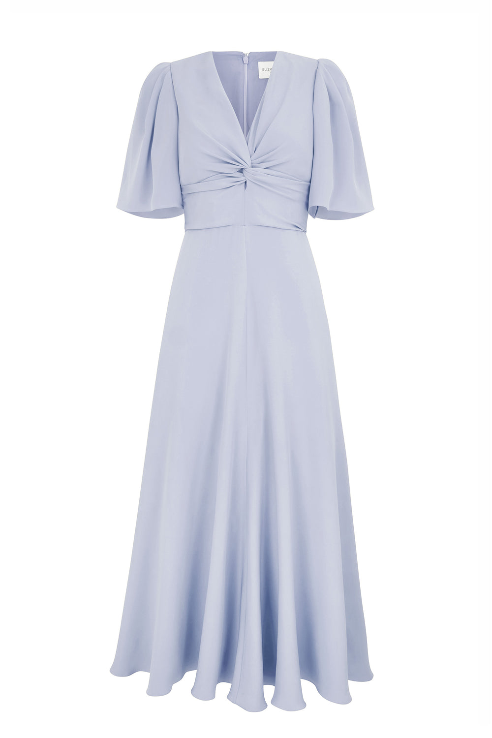 Load image into Gallery viewer, Holland Dress Ciel Blue Silk Cady