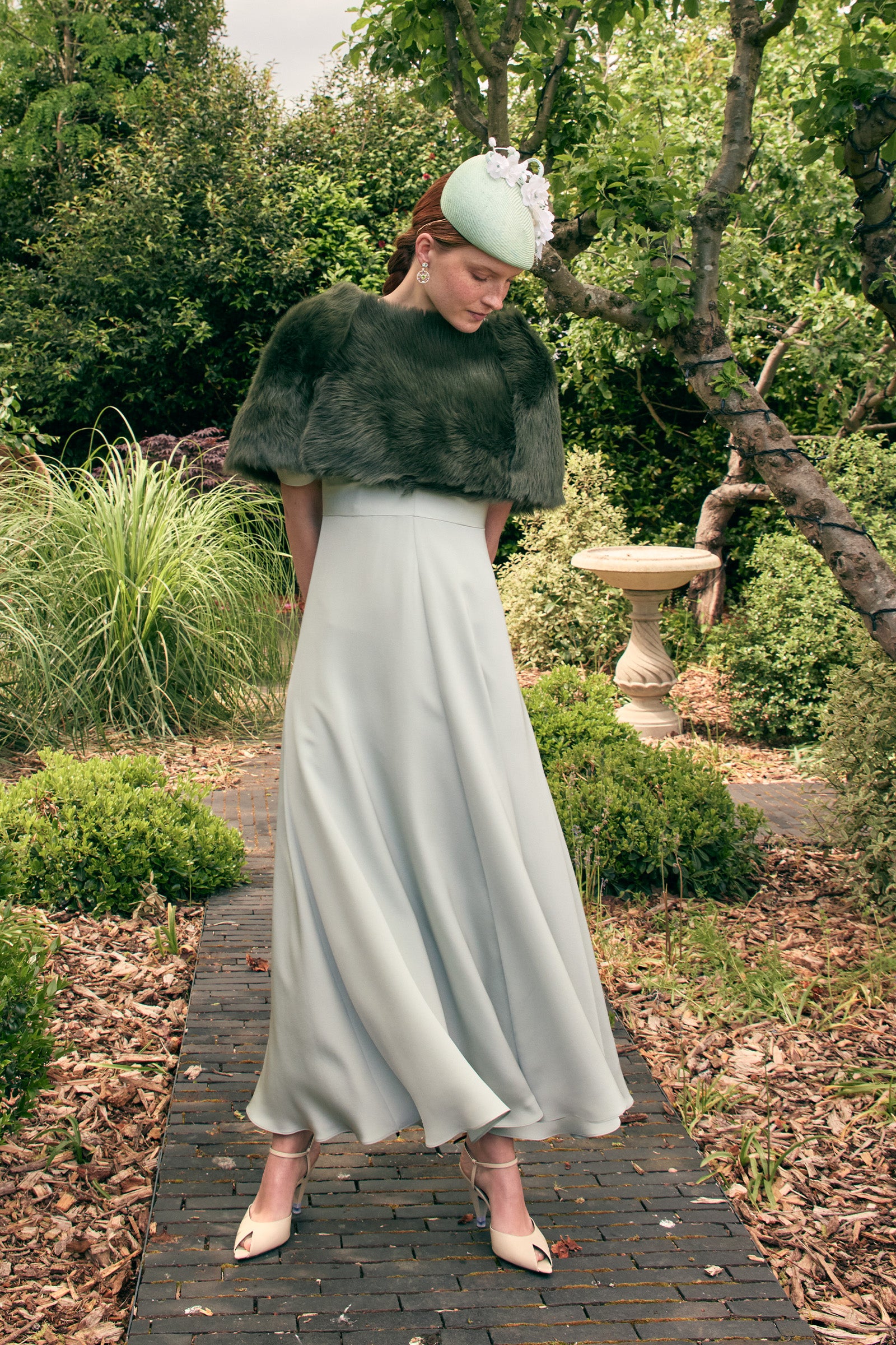 Holland Dress Celadon Green Silk Cady | Suzannah London Holland Dress Celadon Green Silk Cady | Suzannah London