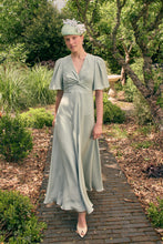 Load image into Gallery viewer, Holland Dress Celadon Green Silk Cady