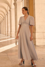 Load image into Gallery viewer, Holland Dress Ciel Blue Silk Cady
