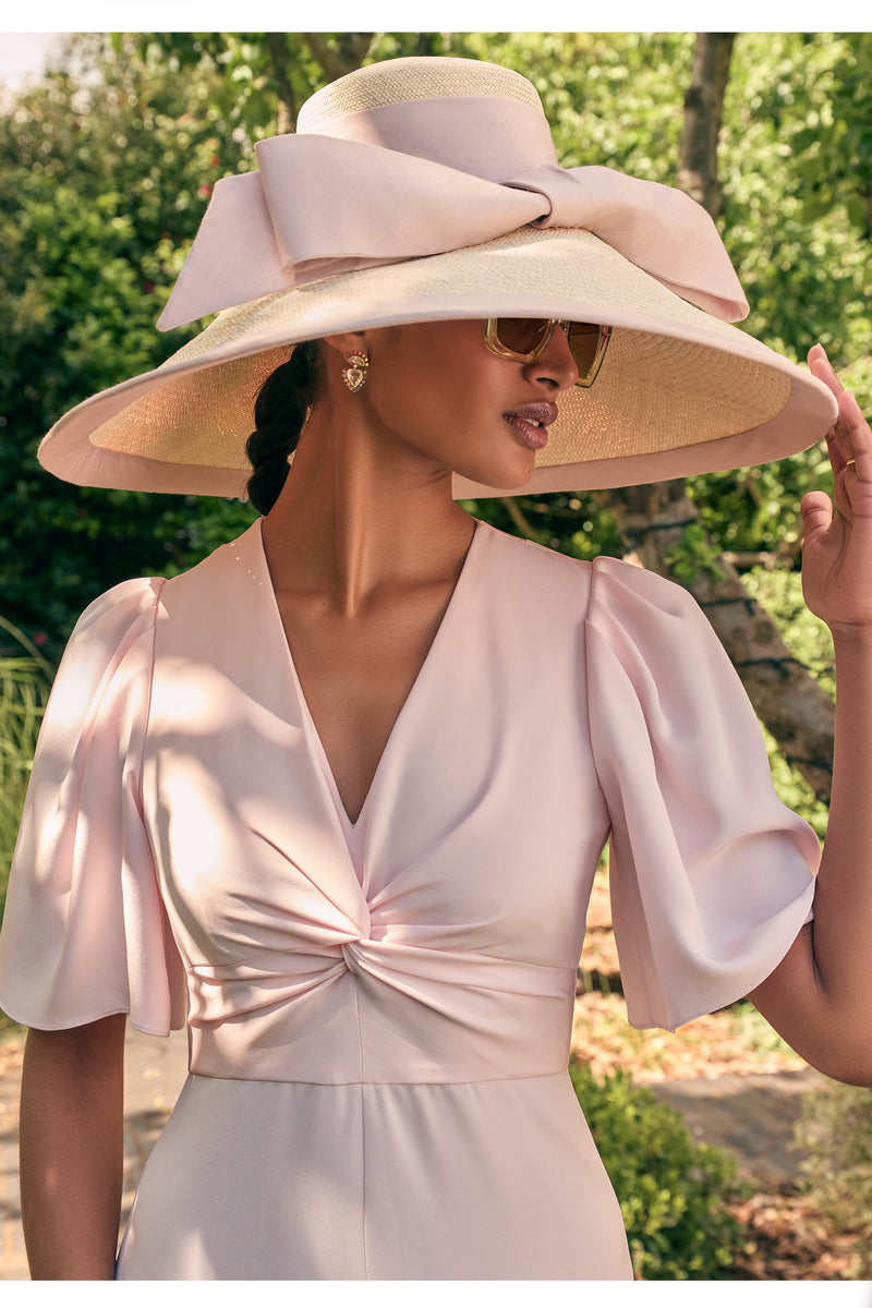 Load image into Gallery viewer, Holland Dress Frosted Pink Silk Cady