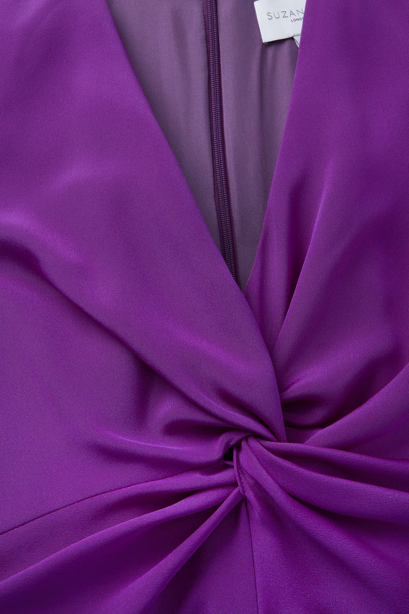 Load image into Gallery viewer, Holland Dress Violet Silk Cady