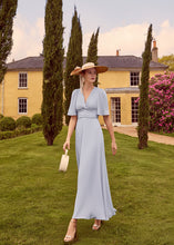 Load image into Gallery viewer, Holland Dress Ciel Blue Silk Cady
