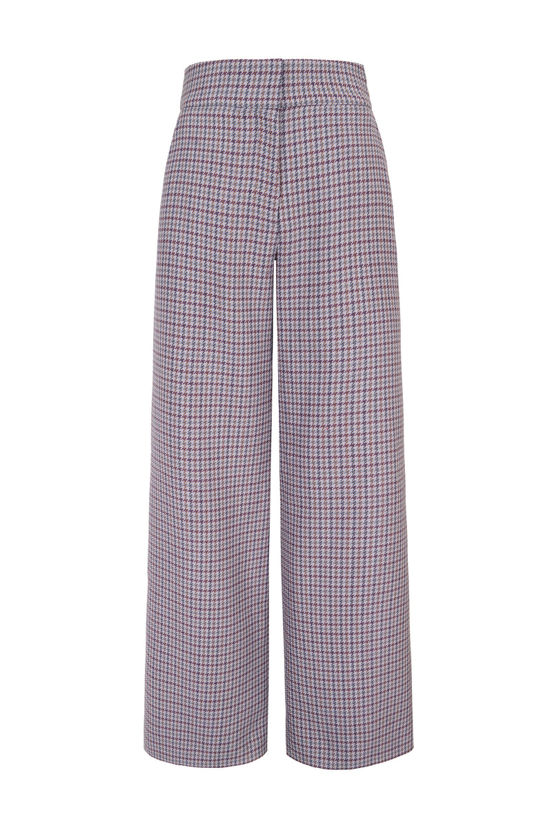 Brooklyn Trousers Checked Houndstooth Tweed